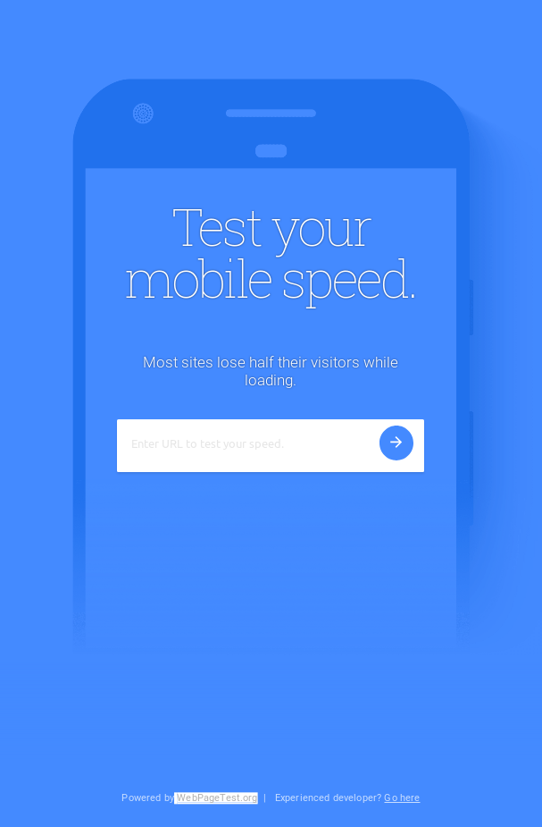  Test your Mobile Speed with Google